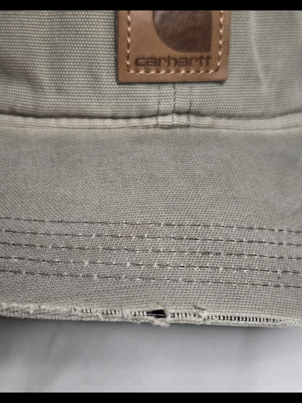 Carhartt Forrest green Baseball Cap with Leather Logo Patch